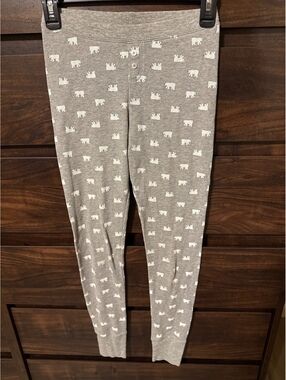 Old Navy XS Gray Polar Bear Print Thermal Leggings